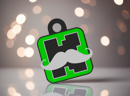 SantaMaria's Mustache Inspired 3D Smart NFC Kick Keychain! LIMITED EDITION!
