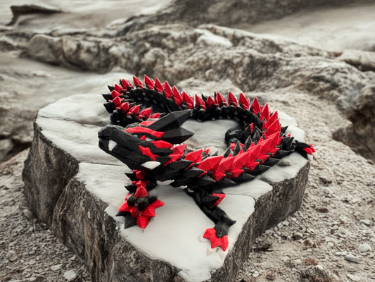 3D Printed Crystal Dragon – Pick Your 3 Favorite Colors to Match Your Gaming Setup!